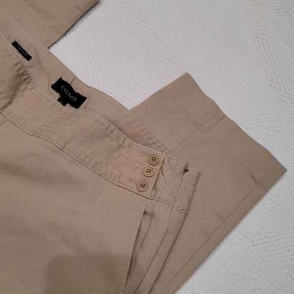 Talbots tan straight leg high rise pants. 28" inseam. - Picture 5 of 16